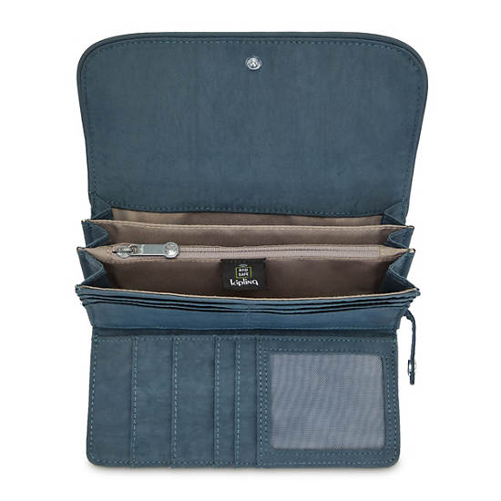 Portefeuilles Kipling Money Land Snap Bleu Marine Grise | FR 1419OK